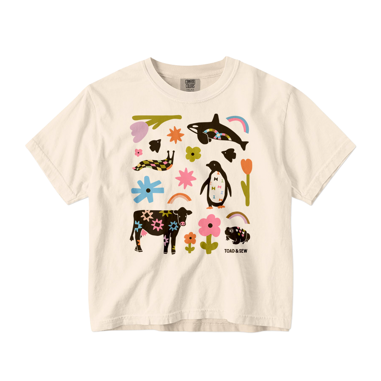 Quilty Critters | Comfort Colors Boxy Tee (Womens) – Toad & Sew