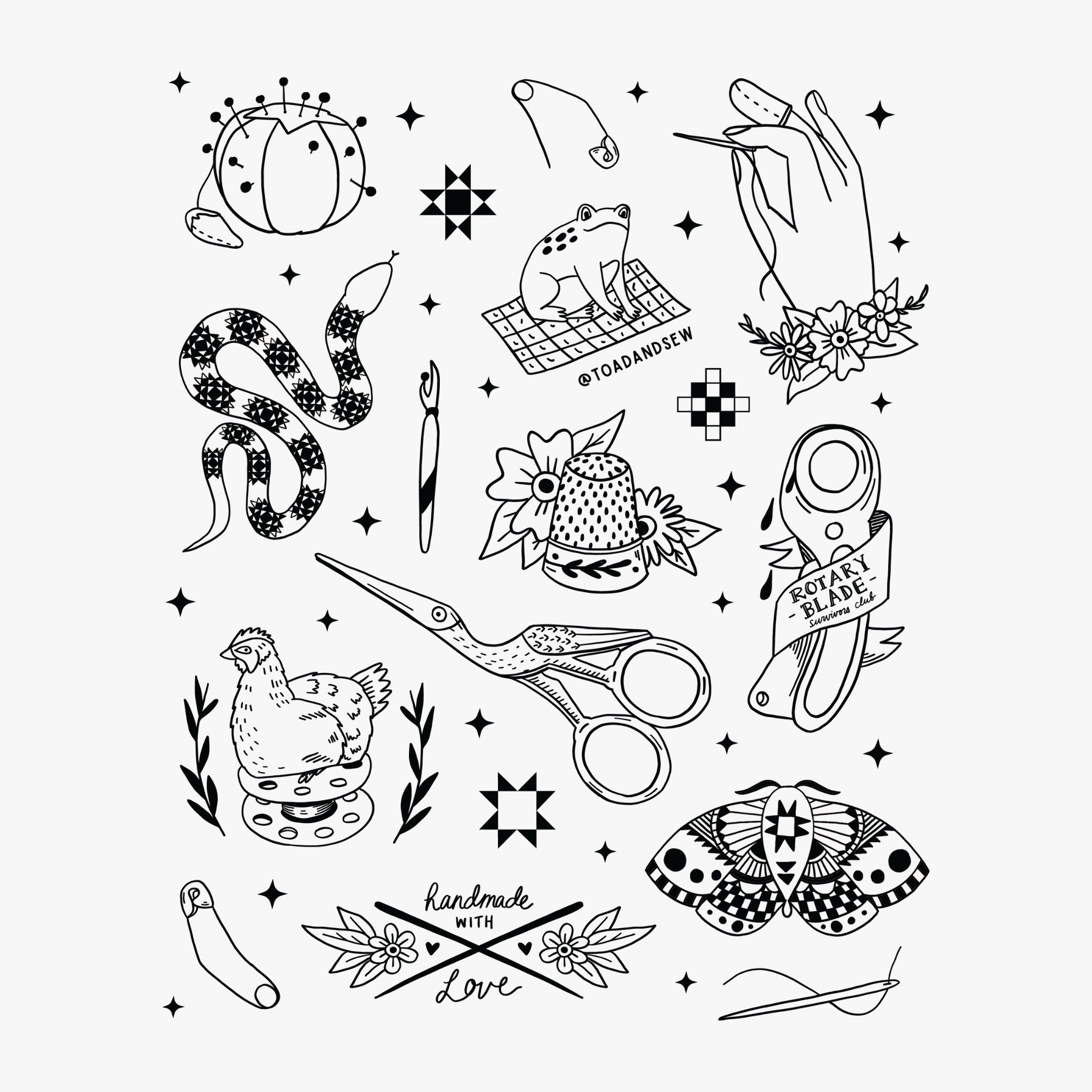 Quilty Flash Sheet Tattoo Pass Toad and Sew Patterns