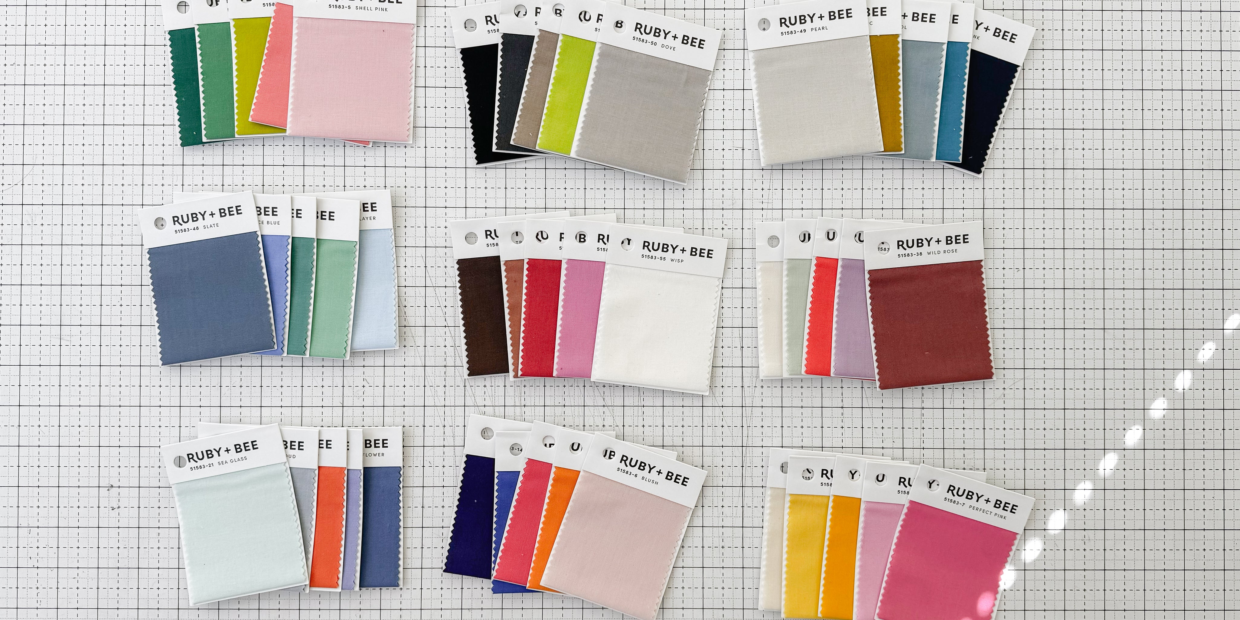 Ruby and Bee Swatch Card Color Palettes