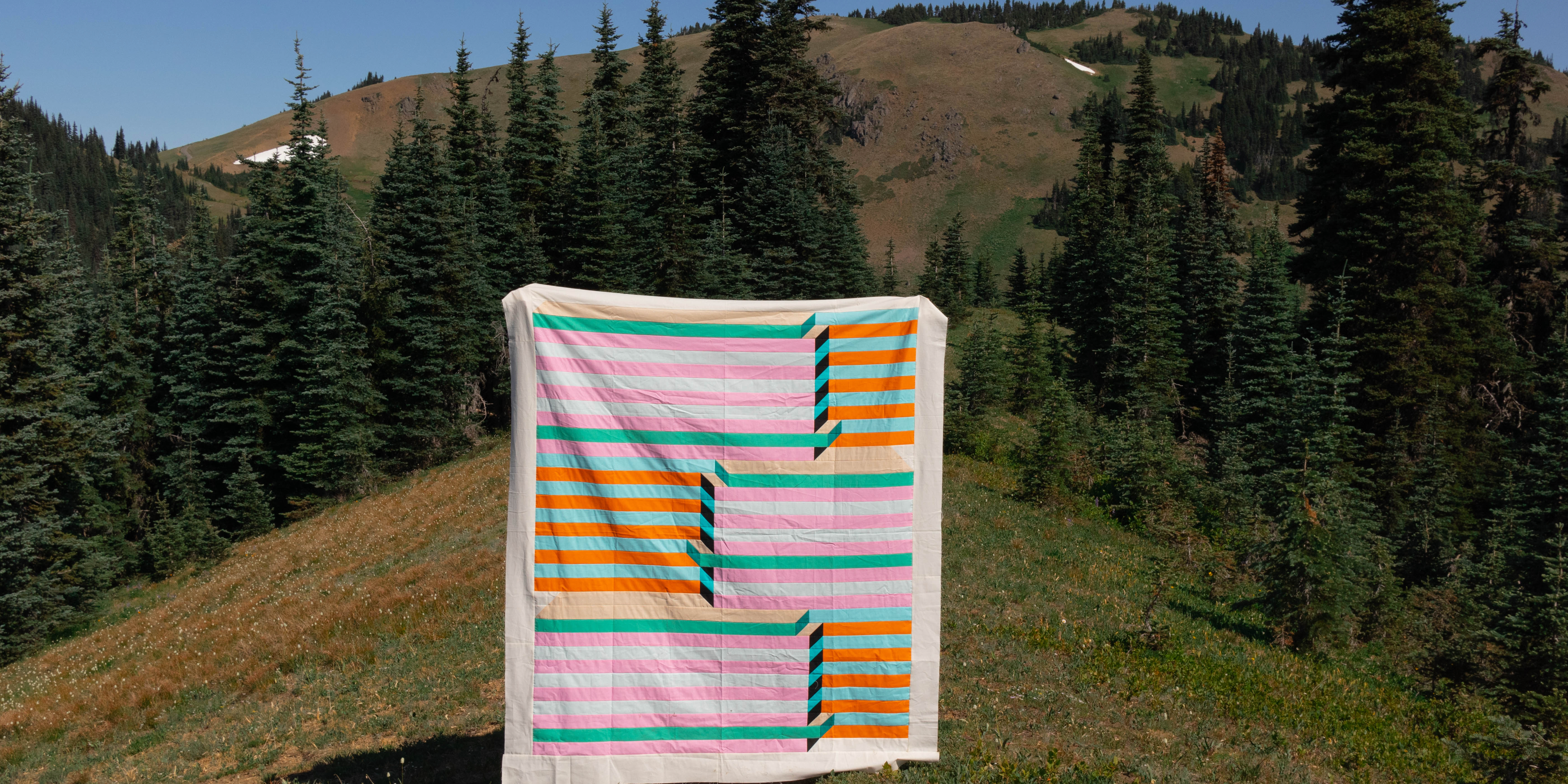 Relativity Quilt Modern Quilt pattern by toad and sew