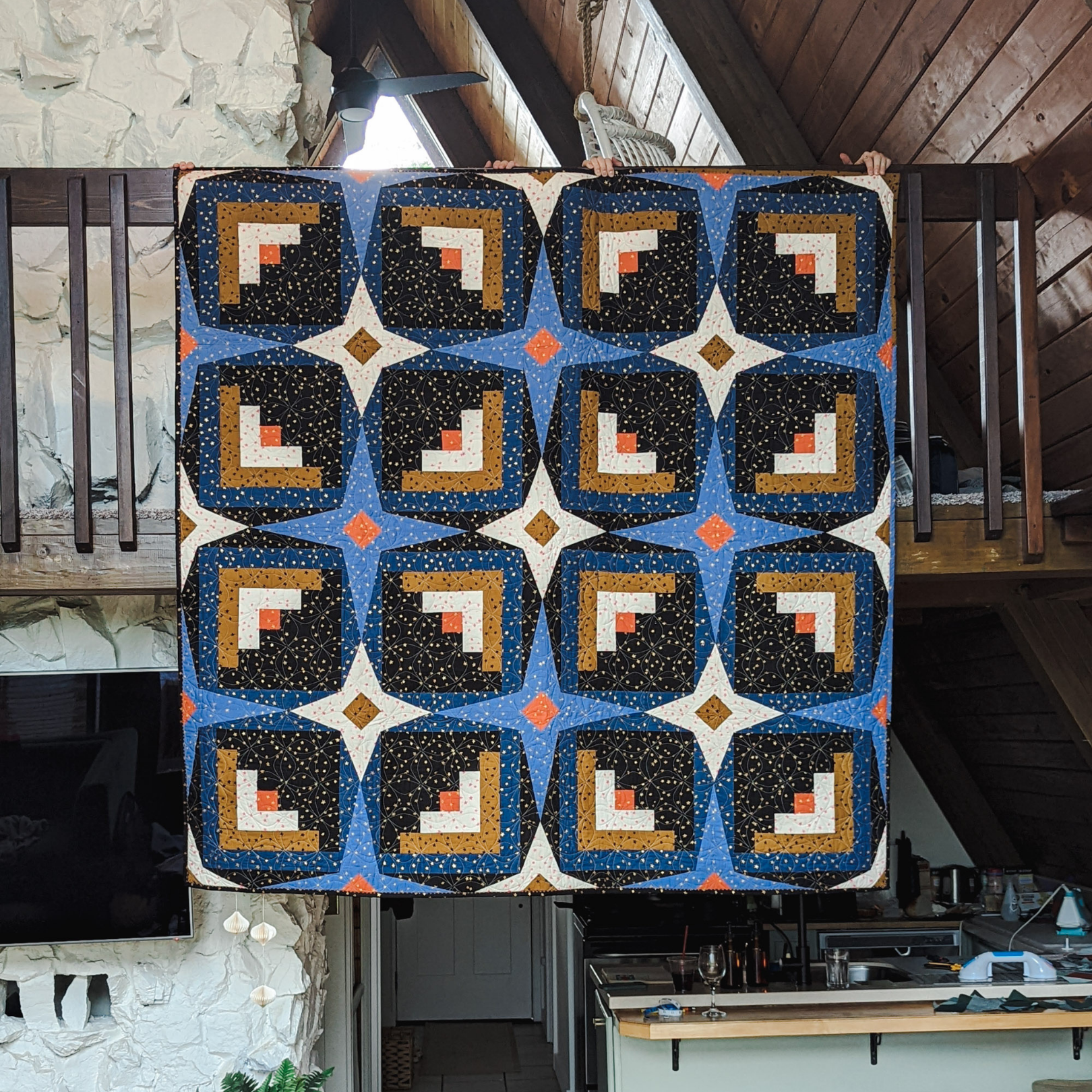 Sky Cabin Quilt Printed Pattern