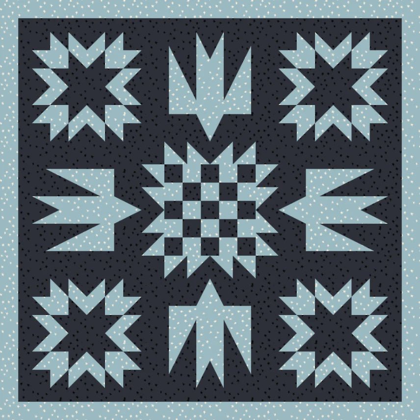 Artemis + Fowl Quilt Kit - 2 Tone Starry Charcoal
