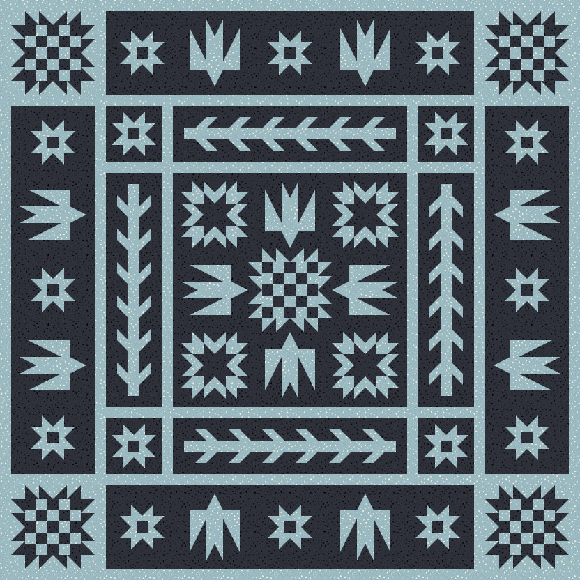 Artemis + Fowl Quilt Kit - 2 Tone Starry Charcoal
