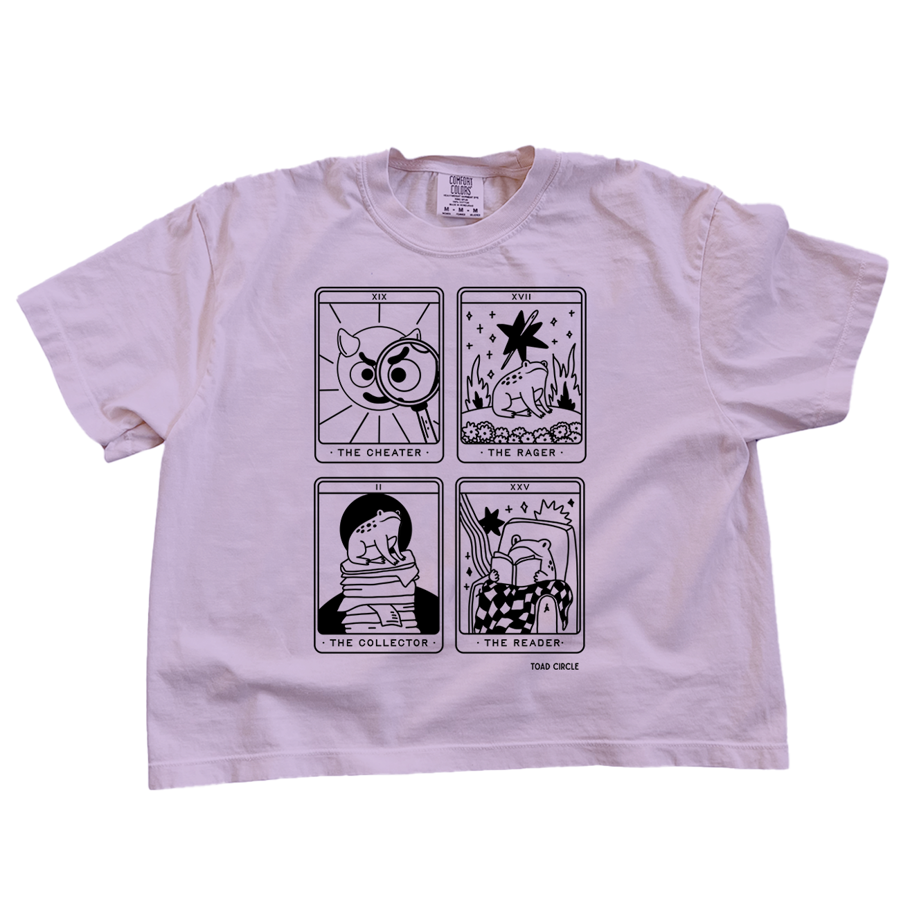Toad Circle Tarot Cards | Comfort Colors Boxy Tee (Womens)