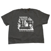 Flaming Sewing Machine | Comfort Colors Boxy Tee (Womens)