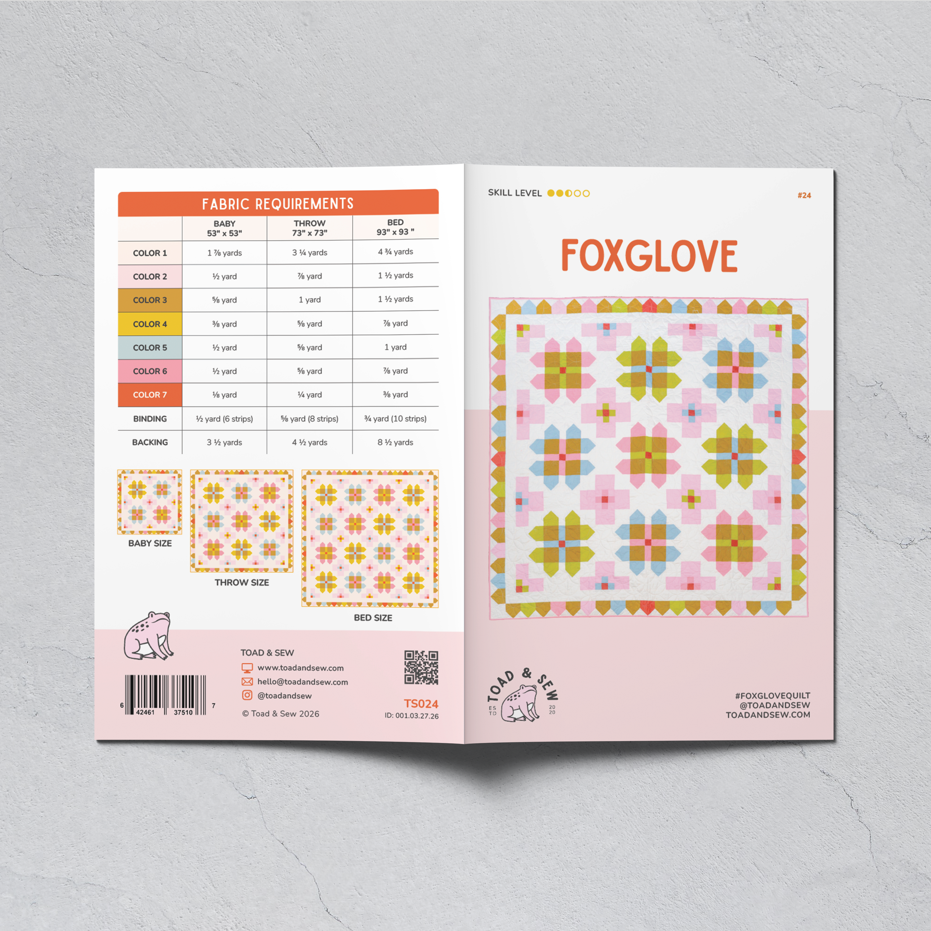 Foxglove Quilt Pattern