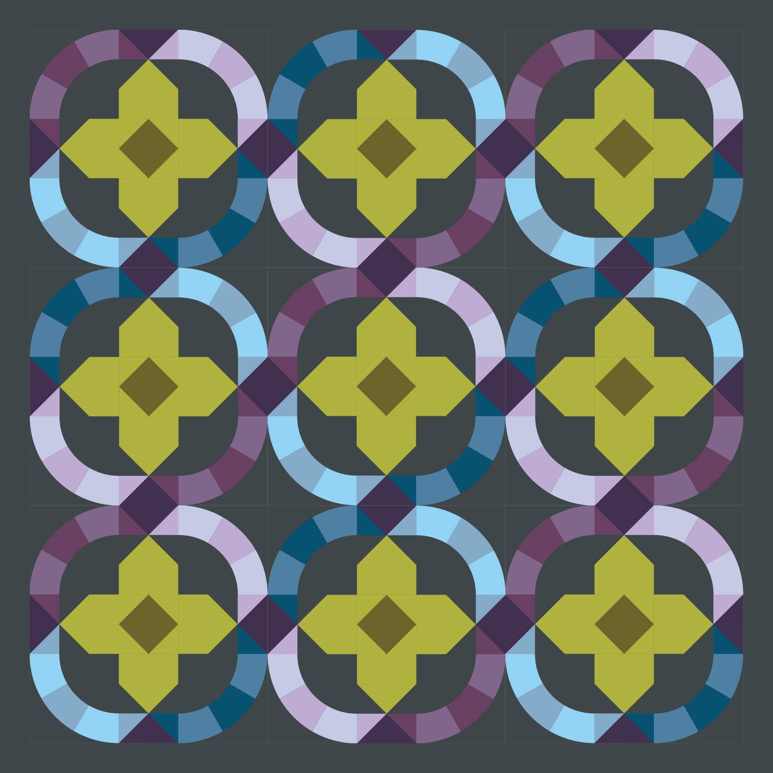 Moonbeam Quilt Kit -  WWC Color Palette