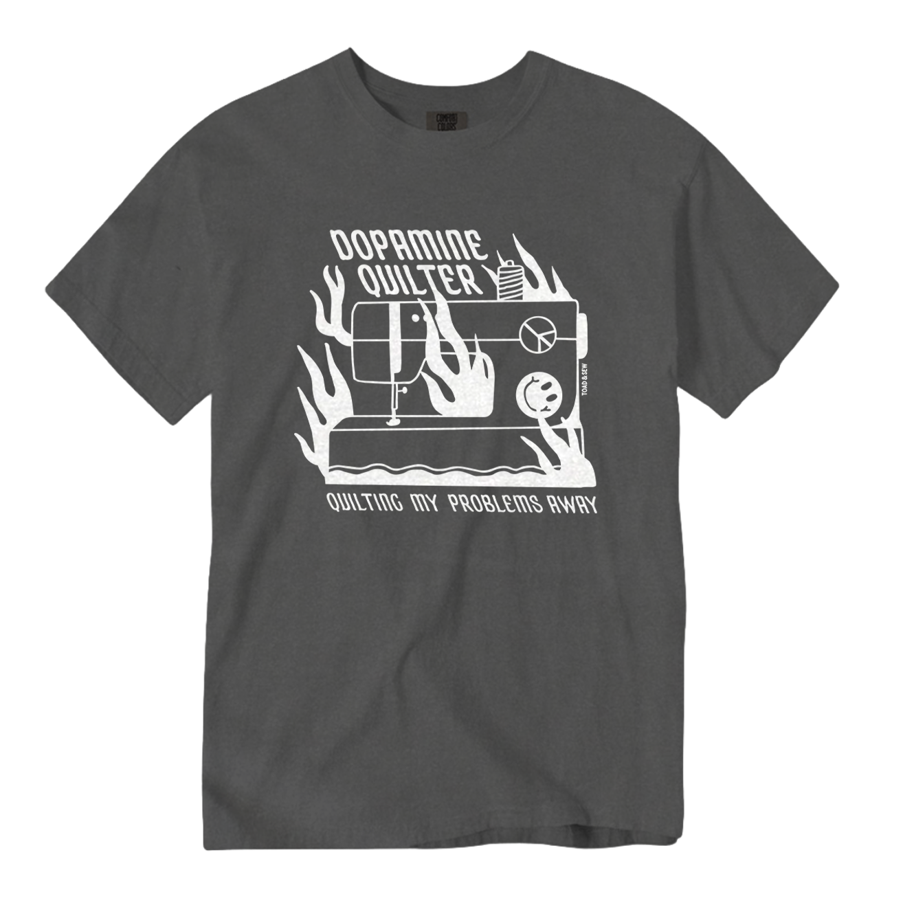 Flaming Sewing Machine | Comfort Colors T-Shirt (Unisex)