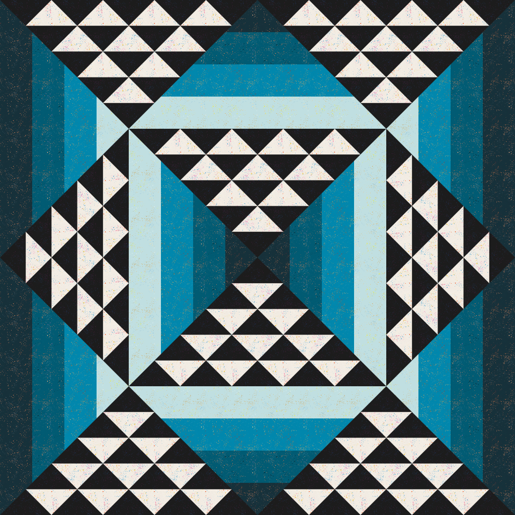 Time Capsule Quilt Kit - Blue Speckled