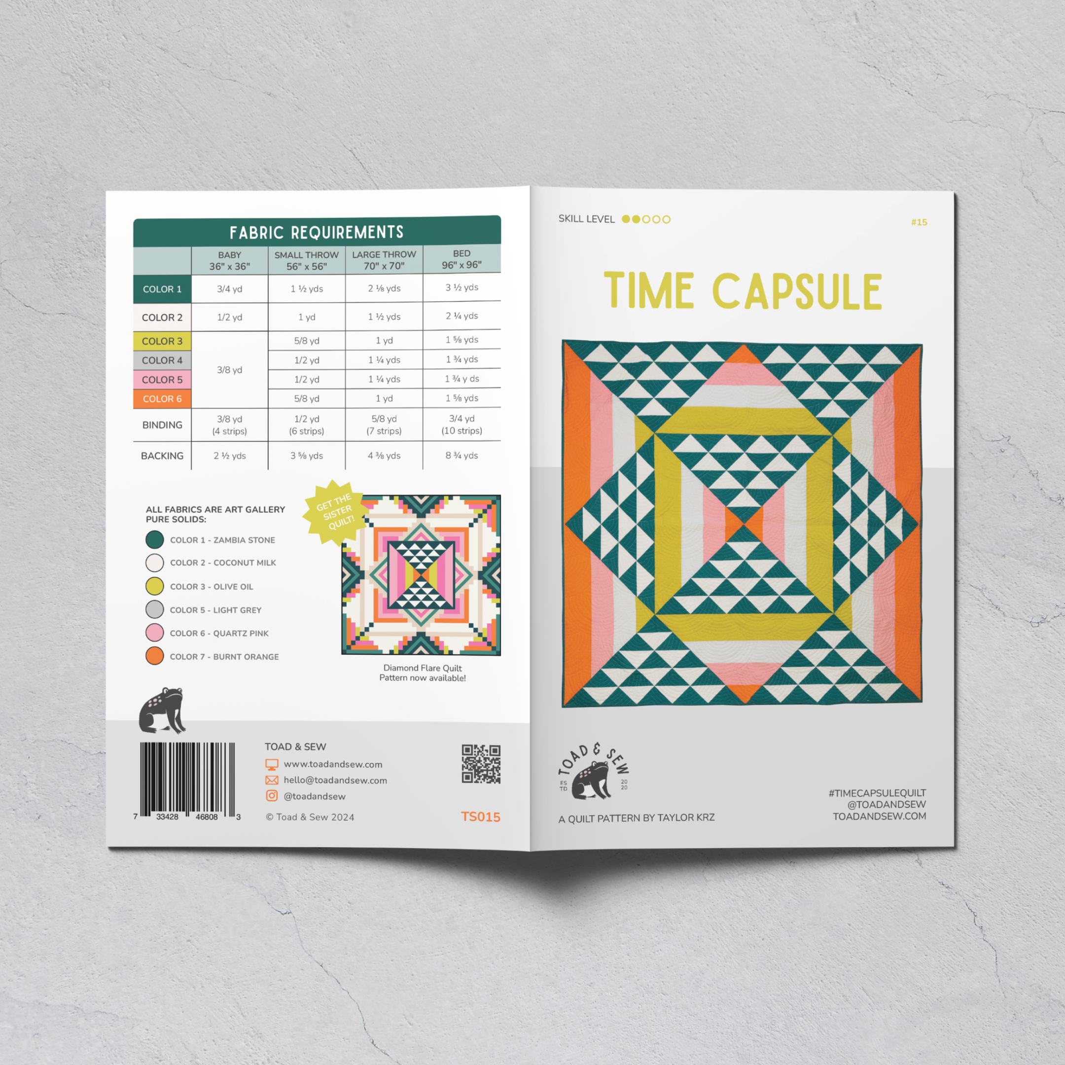 Time Capsule Quilt Printed Pattern