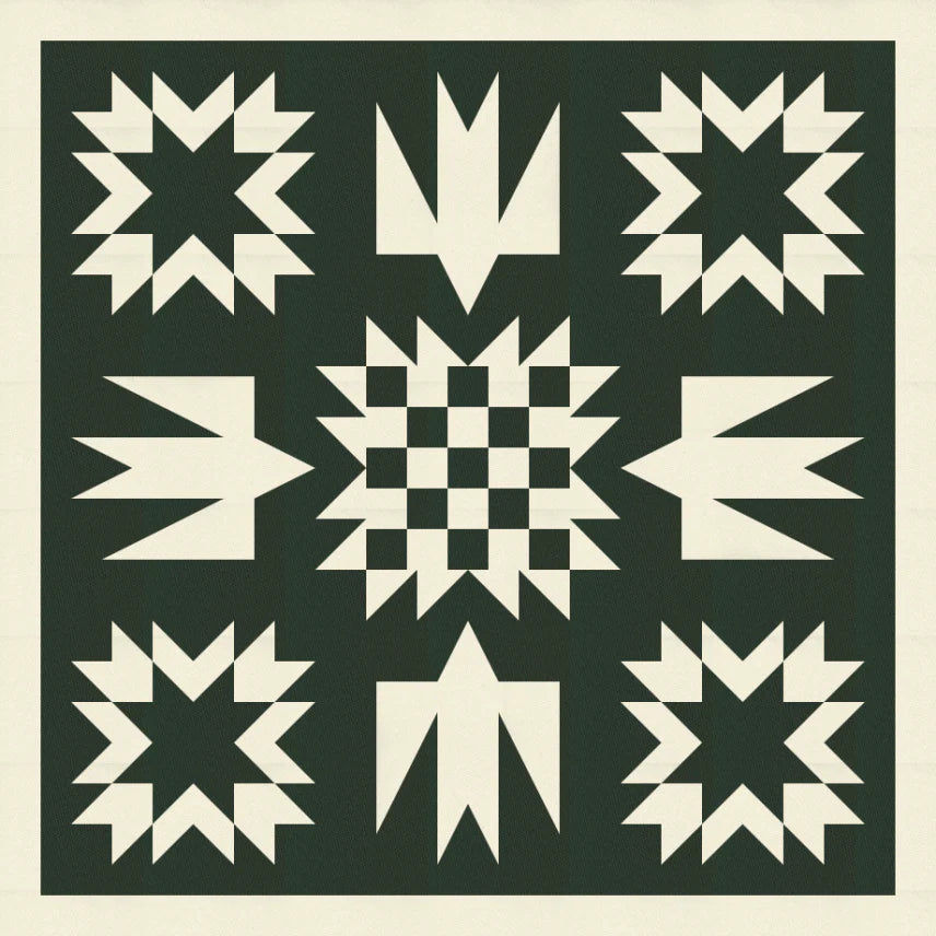 Artemis + Fowl Quilt Kit - 2 Tone Dark Green