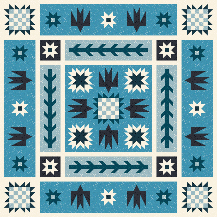 Artemis + Fowl Quilt Kit - Starry Blues