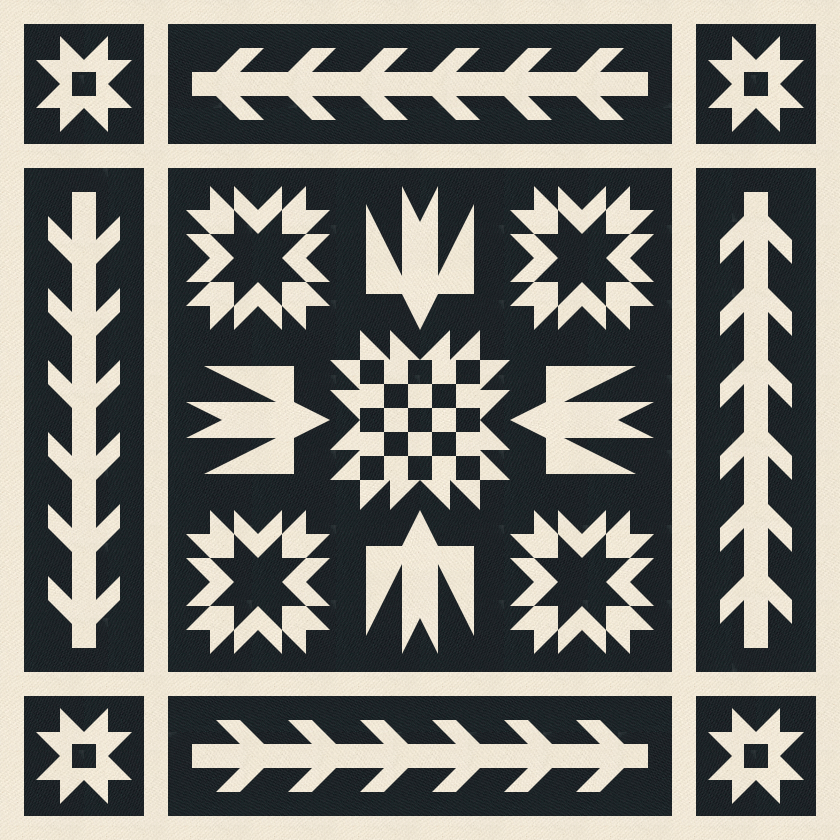 Artemis + Fowl Quilt Kit - 2 Tone Black and Unbleached