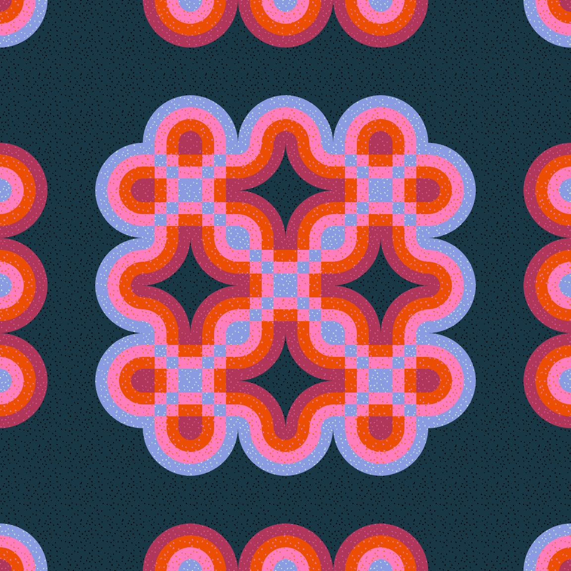 Cascade Bloom Quilt Kit - Starry Smoke